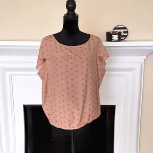 Ann Taylor Polka Dot Blouse Size LP